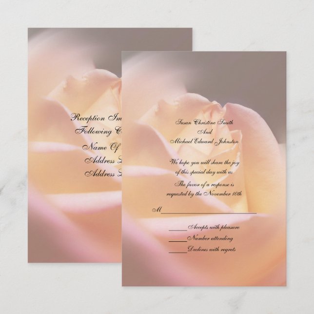 Blumenzwiebelblütenhochzeit RSVP Karte (Vorne/Hinten)