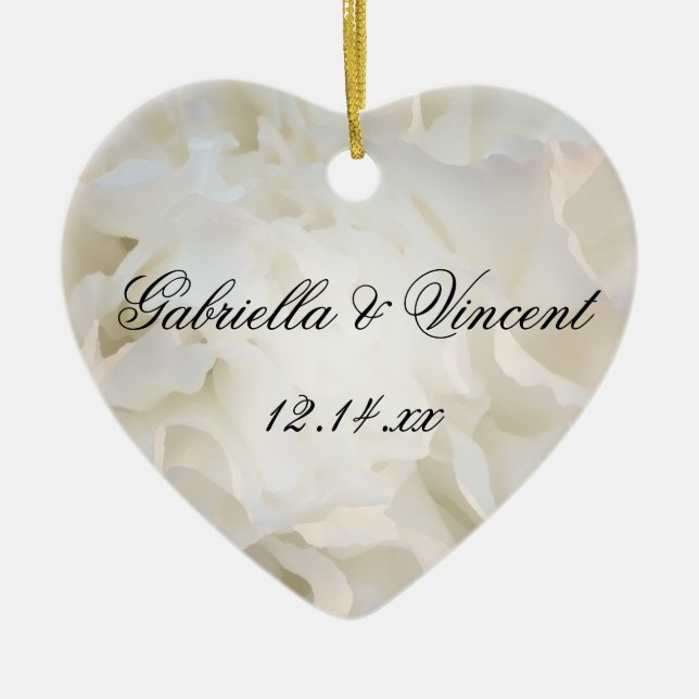 Blumenzwiebelhochzeit Keramikornament (Vorne)