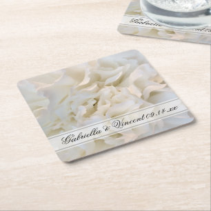 Blumenzwiebelhochzeit Rechteckiger Pappuntersetzer