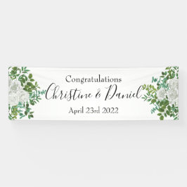 Blumenzwiebelhochzeit von Weißen Rose Banner