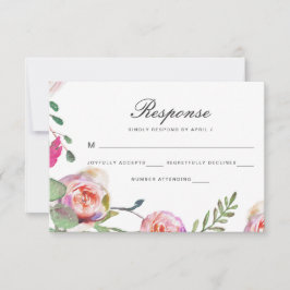 Blumenzwiebelkarte in Grau RSVP Karte