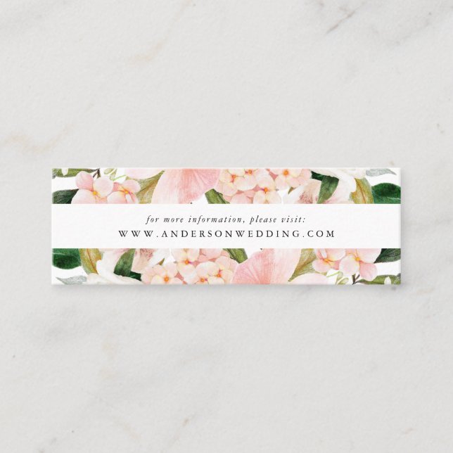 Blumenzwiebelkarten für Hochzeiten auf der Frühjah Mini Visitenkarte (Vorderseite)