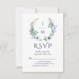 Blumenzwiebellogos für Wasserfarben RSVP Karte