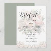 Blumenzwiebeln Grüne Brautdusche Einladung