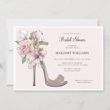 Blumenzwiebeln Heels Bridal Dusche Einladung