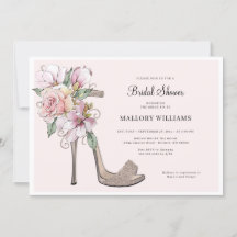 Blumenzwiebeln Heels Bridal Dusche Einladung