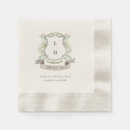 Blumenzwiebeln mit Wappen Serviette