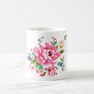 Blumenzwiebeln Pink Peony Haufen Blume Kaffeetasse