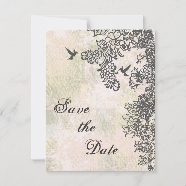 Blumenzwiebeln Save the Date Hochzeitsmitteilung (Vorderseite)