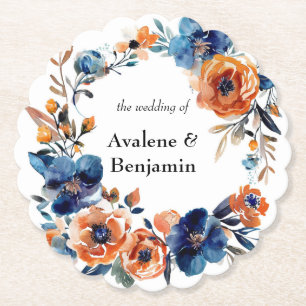 Blumenzwiebeln und Orangefarbene Hochzeiten Untersetzer