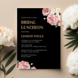 Blumenzwiebeln und Rose auf der Schwarzbridalleuch Einladung