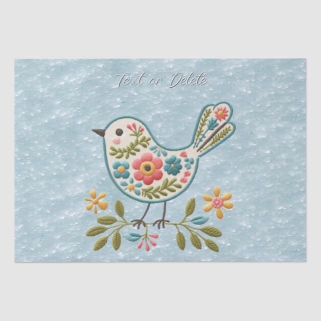 Blumenzwiebelpapier für kleine Vögel - Blätter Seidenpapier (Vorderseite)