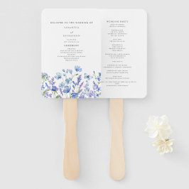 Blumenzwiebelprogramm für Blauer Wildblume Handfan Fächer