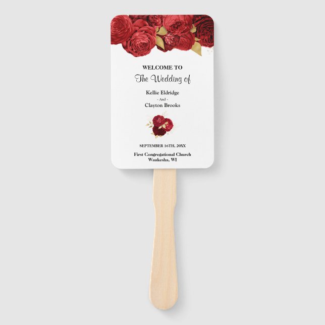 Blumenzwiebelprogramm für Rot und Gold Fächer (Vorderseite)