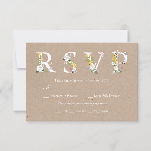 Blumenzwiebelzange RSVP - veränderlicher Hintergru Karte (Vorderseite)