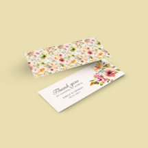 Blumenzwiese im Sommer Dankeschön Karte