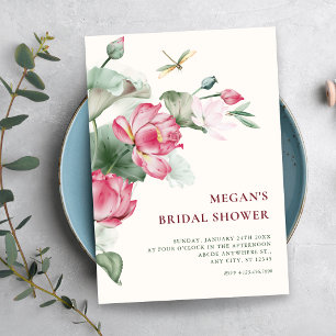 Blumig elegante blühende Hochzeitsshower Einladung