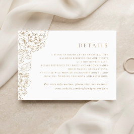Blumig elegante Hortensien-Hochzeitseinlage Detail Einladung