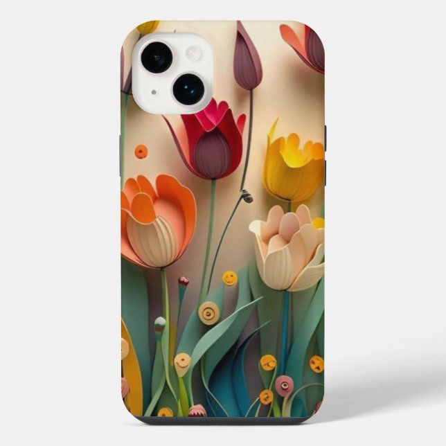 Blumig  iPhone 14 plus hülle (Rückseite)