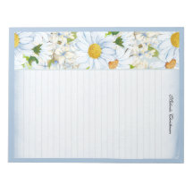 Blumige Daisy Vintage Staubblau Personalisiert Lin