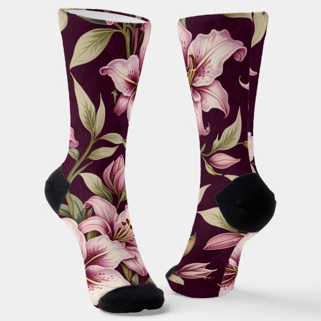 Blumige Damen-Socken Socken (Gewinkelt)