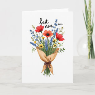 Blumige Dankesnachrichten-Kunstkarte Karte