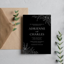 Blumige Einfachheit 1 Schwarze Minimal-Hochzeit
