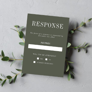 Blumige Einfachheit 2 Rosmarin Minimalistische Hoc RSVP Karte