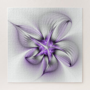 Blumige Eleganz Moderne Abstrakte Violette Fraktal