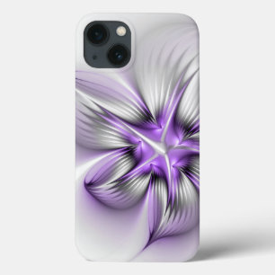 Blumige Eleganz Moderne Abstrakte Violette Fraktal Case-Mate iPhone Hülle