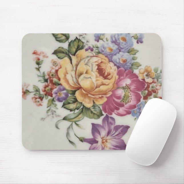 Blumige Fancy  Mousepad (Mit Mouse)