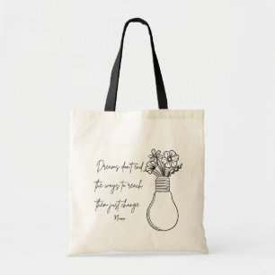 Blumige Glühbirne Inspirations-Tasche Tragetasche