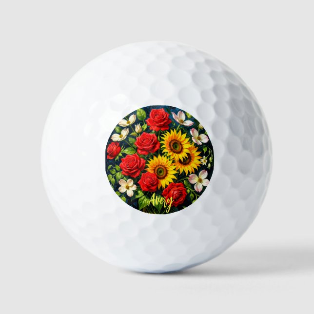 Blumige Golfbälle (Vorderseite)