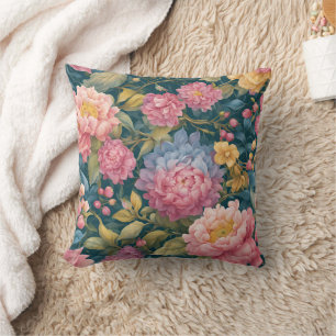 Blumige Helle Farbige Blumen Kissen
