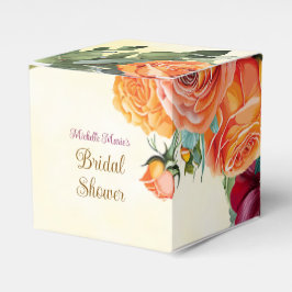 Blumige Herbst-Brautstrauß-Geschenkbox Geschenkschachtel