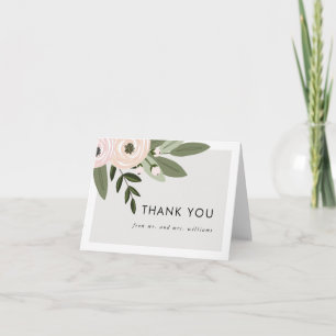 Blumige Hochzeitszweige Dankeskarten-Notizkarte Dankeskarte