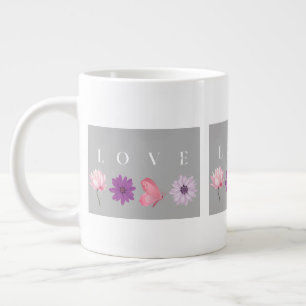 Blumige Liebe Romantisches Botanisches Geschenk fü Jumbo-Tasse