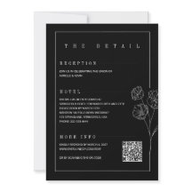 Blumige Linie Rustikal Schwarze Elegante Alles-in-