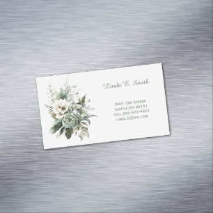 Blumige magnetische Visitenkarte