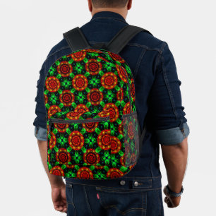 Blumige moderne Boho elegante abstrakte Muster #50 Bedruckter Rucksack