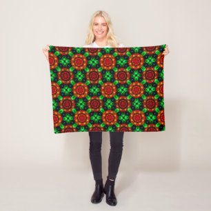 Blumige moderne Boho elegante abstrakte Muster #50 Fleecedecke