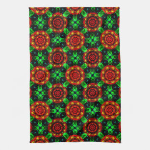 Blumige moderne Boho elegante abstrakte Muster #50 Geschirrtuch