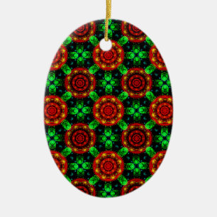 Blumige moderne Boho elegante abstrakte Muster #50 Keramik Ornament