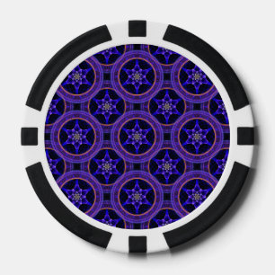 Blumige moderne Boho elegante abstrakte Muster #50 Pokerchips