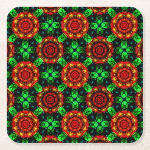 Blumige moderne Boho elegante abstrakte Muster #50 Rechteckiger Pappuntersetzer