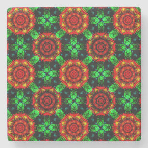 Blumige moderne Boho elegante abstrakte Muster #50 Steinuntersetzer