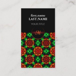 Blumige moderne Boho elegante abstrakte Muster #50 Visitenkarte