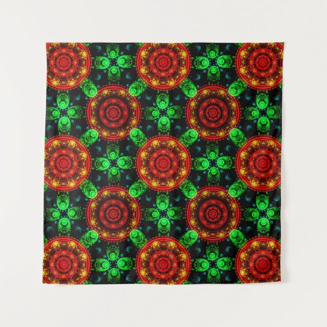 Blumige moderne Boho elegante abstrakte Muster #50 Wandteppich (Vorderseite)