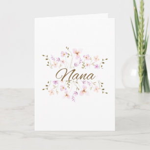 Blumige Nana Muttertag, Geburtstag für Oma Karte