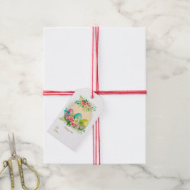 Blumige Ostereier & Frühlingsrosen Personalisiert Geschenkanhänger